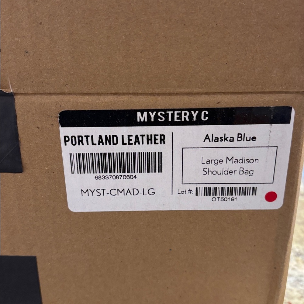 Alaska Blue L Madison Shoulder Bag by Portland Leather, NWT - Picture 4 of 13